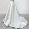 kjol elegant elfenben brud kjol med tåg skräddarsydd bollklänning maxi kväll fest kjol hertiginna satin lång bröllop kjol saia longa