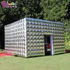Partihandel Nylig design 8x8x5mh (26.2x26.2x16.4ft) Giant Uppblåsbar fyrkantig Tält Luftblåst mässmässigt tält för uteservering av Evenemang Dekoration Toys Sport
