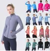 LU-088 2024 YOGA WOMENS LL Definiera träningsport Coat Fiess Jacket Sport Snabbt torrt Aktivkläder Top Soid Zip Up Sweatshirt Sportwear Hot 1102ESS