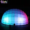 Hurtownia spersonalizowana 10x10x4,5 mh (33x33x15ft) LED Oświetlenie nadmuchiwany namiot kopuły na scenę Prop Dome Igloo Wedding Party Toys Sports