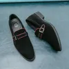 Sapatos casuais marca italiana camurça masculina de fundo plano mocassins confortáveis leve marrom negócios versátil