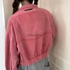Kurtki damskie kurtki damskie kurtki różowy płaszcz dżins