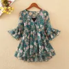 BLOUSE CHIFFON BLOUSE TPS FLORAL KIMONO BOHO Ruffle Shirt Womens Tops and Bluses Korean Harajuku Clothes Camis K33