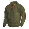 Hot Selling Autumn and Winter New Mens Outdoor Jacket Corduroy Casual stående krage Långärmad tröja