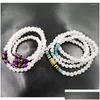 Beaded Strand 6Mm 108 Pcs Jinsi Jade Bracelet Mti-Layer Drop Delivery Jewelry Bracelets Dhqfv