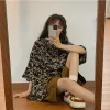 Chemise Deeptown Vintage Harajuku femmes Blouses Style japonais surdimensionné esthétique années 90 chemise mode coréenne Chic femme Hippie Streetwear