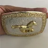 1 datorer Golden Horse Western Cowboy Belt Buckle For Men Hebillas Cinturon Jeans Belt Head Fit 4cm Wide Belt2464