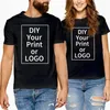 Aangepaste T-shirt voor mannen vrouwen maken uw ontwerp tekst mannen vrouwen print origineel ontwerp hoge kwaliteit geschenken tshirt dames tshirt 240219