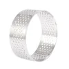 10 Pack 5 Cm Rvs Taart Ring Hittebestendige Geperforeerde Taart Mousse Ring Ronde Ring Bakken Donut Gereedschappen 240227