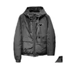 Homens Down Parkas Mens Jaquetas Down Puffy Casacos Windbreaker Com Capuz Bomber Homem Top Parques Asiático Tamanho Gota Entrega Vestuário Masculino Pano Dh0If