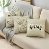 Poduszka mrl delikatna zielona seria Spring Flowcase El Homestay Home Sofa Sofa Dekoracja okna okna 40/45/50 cm