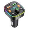 Ny Type -C FM -sändare med 3.1A USB Fast Charger 5.0 Kit, Car MP3 Bluetooth Charging Player Handfree - och H4S7