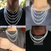 2mm 3mm 4mm 5mm 6.5mm 7mm 7.5mm 8mm Classic Necklace Silver Vvs Moissanite Mens Chains Fine Jewelry Tennis Chain