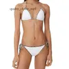 Costumi da bagno da donna firmati costume da bagno sexy bikini solido set tessuto vita bassa costumi da bagno abbigliamento da spiaggia lettera F costume da bagno per le donne costumi da bagno estivi da donna 336