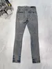 24SS Roxo Jeans Denim Calças Mens Jeans Designer Jean Calças Pretas High-End Qualidade Design Reto Retro Streetwear Casual Sweatpants Corredores Pant Tamanho 30-40