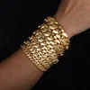 Hip Hop Hop o szerokości 10 mm-20 mm Bling Out okrągły MIAMI CURB Cuban Link Bracelets For Men Rapper Jewelry Gold Srebrny kolor 240226