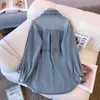 Women's Jackets designer Jackets embroidered denim shirt coat spring and summer fashion wash thin shirt 240305