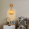 Lampa ścienna retro w stylu japoński bambusowa lampa ścienna