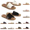 designer chl tofflor woody sandaler för kvinnor mular platt glider lätt solbränna beige vit svart rosa spets bokstäver tyg canvas tofflor kvinnor utomhusskor 35-42