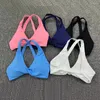 Roupa de yoga menina oco para fora correndo sutiã esportivo fitness colheita tanque superior roupa interior feminino colete à prova de choque camisa jogging roupas esportivas