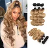 Brazilian Virgin Body wave Hair Weave Bundles Ombre Honey Blonde Color 1B27 3 or 4 Bundles 1024 inch Remy Human Hair Extensions4965784