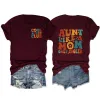 T-shirt Tante Comme Une Maman Seulement Plus Frais T-shirts Femmes Cool Tante Club Hauts À Manches Courtes Mignon T-shirt Graphique