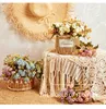 Fleurs décoratives Automne Fleur Artificielle Soie Hortensia Bouquet Faux Pour Table De Mariage Cadeau Gâteau De Fête De Noël Boho Home DIY Décor