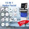 9 i 1 Hydra ansiktsmaskin Microdermabrasion Aqua Skin Care Hydra ansiktsblekning vattenstråle syre salong skönhet