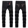 2020 nouveaux hommes droit coupe ajustée Biker jean avec fermeture éclair vêtements pour hommes trou distrait Style Streetwear luxe Robin jean