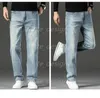 pantaloni jeans jeans firmati Jeans PPDDA da uomo vestibilità slim nuovo marchio trendy pantaloni dritti versatili ricamo trapuntato pantaloni vintage di marca strappati da uomo