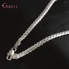 Kedjor Kvinnor Herrsmycken 925 Silver Needle Halsband Pendant Fashion Chain Villkor Krage Hela sidan 5mm