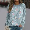 Pullovers Autumn Winter Women's Round Neck Retro Top Design New Design Pullover Simple Style Tee Shirt كل يوم