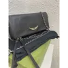 Borsa Designer Rock Voltaire Swing Your Wings Borsa tote da donna Zadig Borsa a tracolla in vera pelle con catena ad ala Portafoglio nero di lusso trapuntato Pochette a tracolla