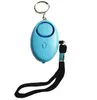 130dB äggform Självförsvar Alarm Keychain Pendant Anpassa ficklampa Personlig Safy Key Chain Charm Car Keyring