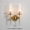 Wall Lamp Post-modern LED Lights Nordic Brass Design For Bedroom Living Room Gold Bathroom Makeup Mirror Home Indoor Decor