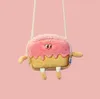 Toast Bun Coin Purse Cute Cartoon Personality Creative Student Girl Heart Crossbody Casual liten kroppsväska