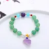 Charm Bracelets 2024 Simple Chinese Style Bracelet Multi-circle Tassel Wind Round Bead Fantasy Starry Glass For Women