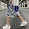 Shorts pour hommes Y2k japonais rétro cachemire coloré cube short d'été adapté aux hommes et aux femmes brossé taille haute pantalon au genou décontracté Q240305