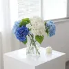 Fleurs décoratives Real Touch Artificial Hortengea Flower Branch Decoration Décoration de mariage Salle Set Home Decor