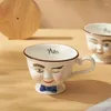 Кружки креативные Ретро пара кофейная чашка завтрак молоко сок чай домашний офис полдень мультфильм простая керамическая кружка подарок