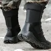 Bota de treinamento de combate de verão, homens, mulheres, treinamento de escalada, botas táticas leves, caminhadas ao ar livre, malha respirável, sapatos de ventilador do exército 240227