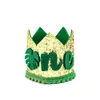 New Jungle Safari Happy Kids ONE 1 Year Old Crown Headband Hat Baby Shower 1St Birthday Party Supplies