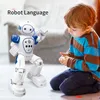 Robô Rc Emo Samrt Inteligente 2.4G Sensor Infravermelho Sem Fio Dança Música Robo Controle Remoto Programação Robô Brinquedos para Meninas 240304