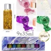 9 Pack Face Glitter Gel Mermaid Sequin Chunky Glitter Bar Makeup Lip Hair Eyeshadow Body Glitter Glue For Party Festival Makeup 240229