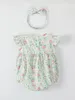 Summer Girls Green Rompers baby nyfödda kläder med spädbarn nyfödd romper kostym overall kläder jumpsuit barn bodysuit för spädbarn outfit 544e#