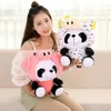2024 20 cm Panda Prezent Chińskie zodiak pluszowe nadziewane lalki zabawka sofa dekoracje sypialni Dekoracja urodzinowa