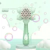 23 Hole Bubble Machine Sunflower Electric Automatic Bubbles Maker Pomperos Summer Soap Blower Outdoor Toys for Girls Children 240301