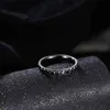 Band Rings Tigrade 3mm Titanium Rings For Women Black Cubic Zirconia Wedding Ring Anniversary Engagement Band Party Jewelry Female bagues L240305