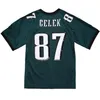 Genähtes Fußballtrikot 87 Brent Celek 2009, grünes Netz, Retro-Rugby-Trikots für Herren, Damen und Jugendliche, S-6XL