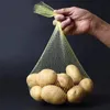 100Pcs Reusable Fruits Mesh Bag Mesh Produce Bags Potatoes Bags Onion Net Bags Washable Mesh Organizer 24 Inch 240325